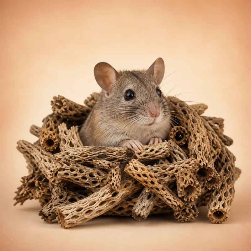 Pack rat in a cholla nest